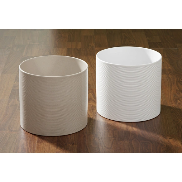 Übertopf, Breite: 23 cm, weiß, Keramik