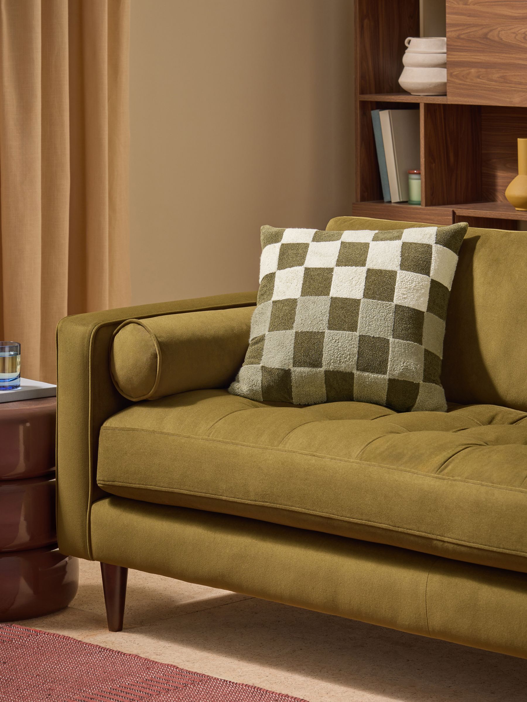Green Tilo Checkerboard Cushion