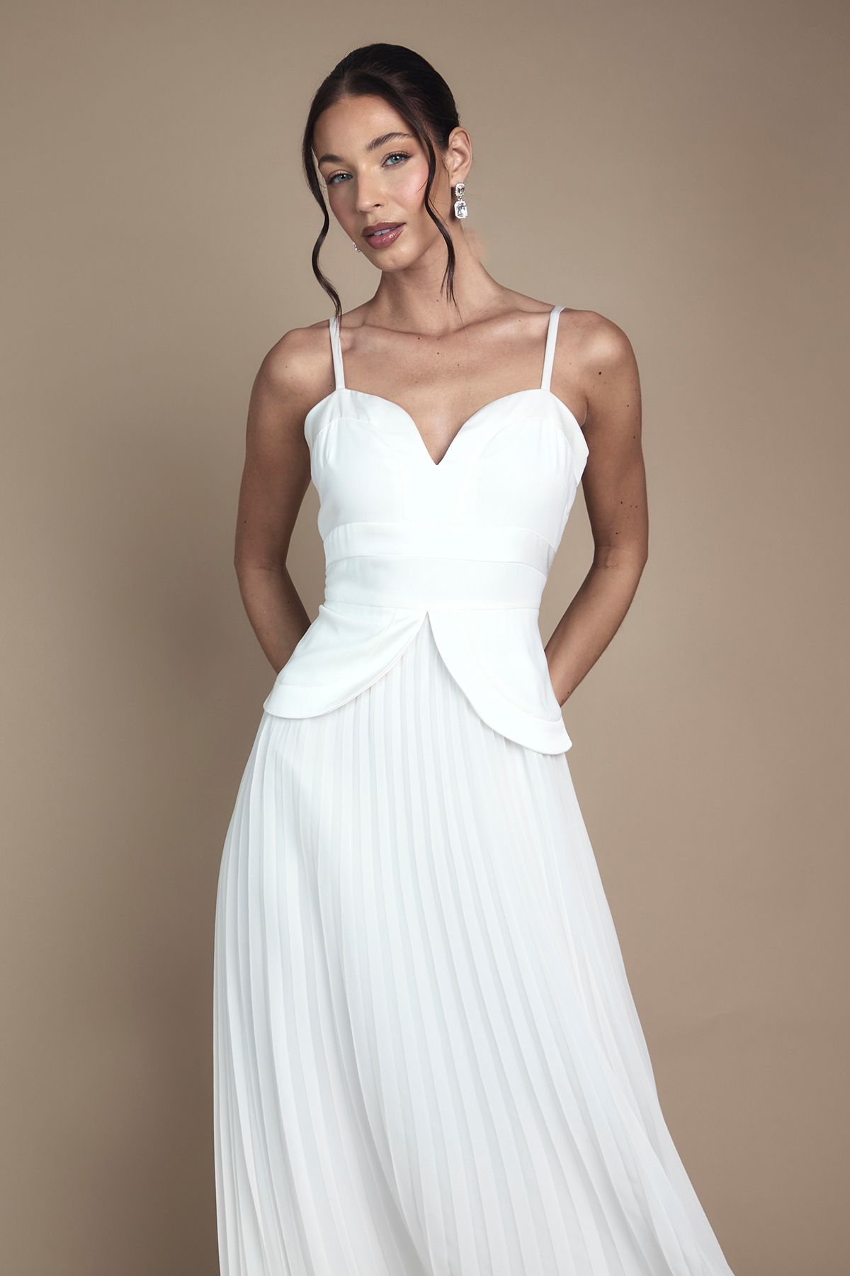 Coast Strappy Crepe Maxi Wedding Dress