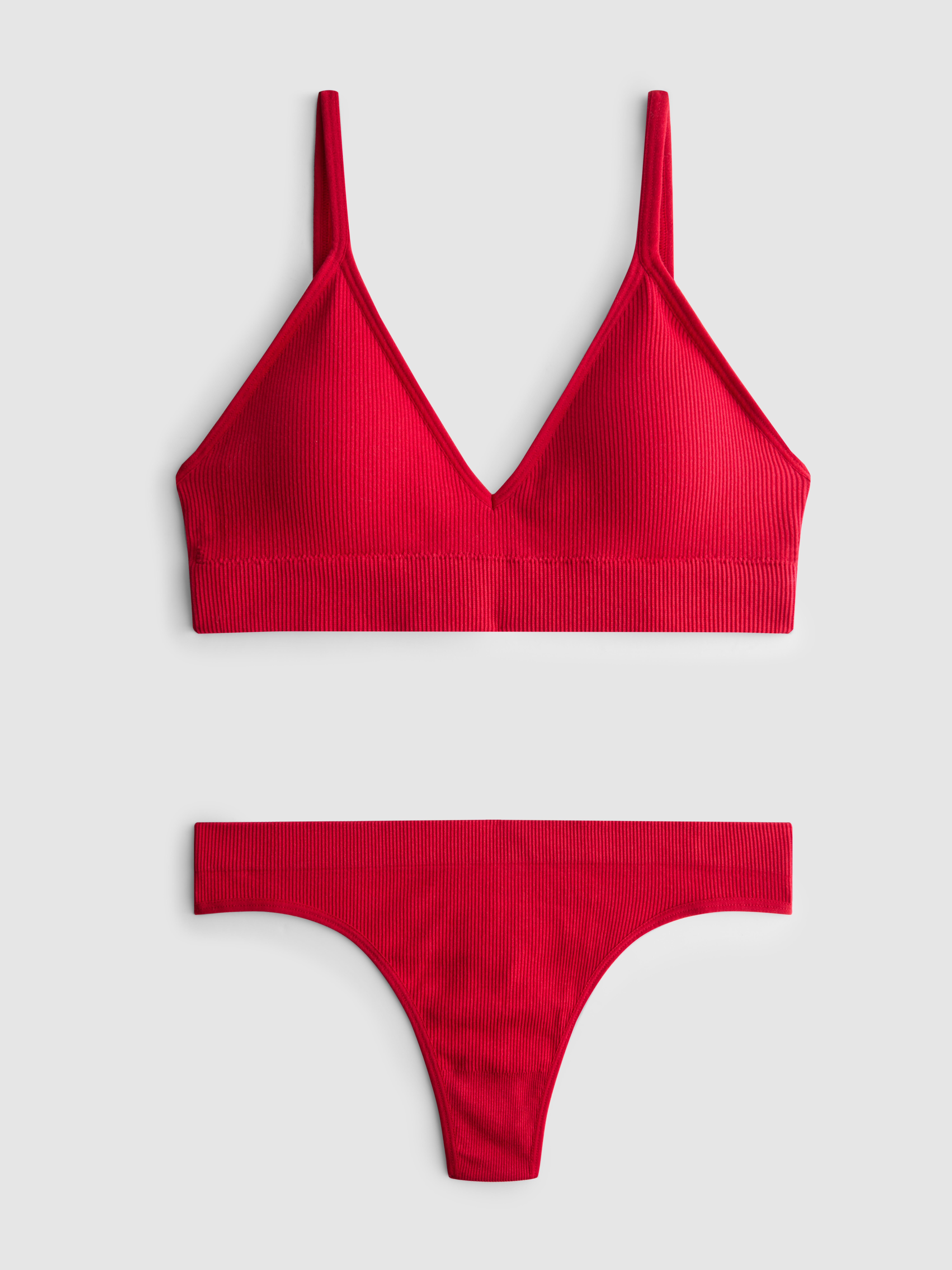 Seamless Padded Triangle Underwear Set