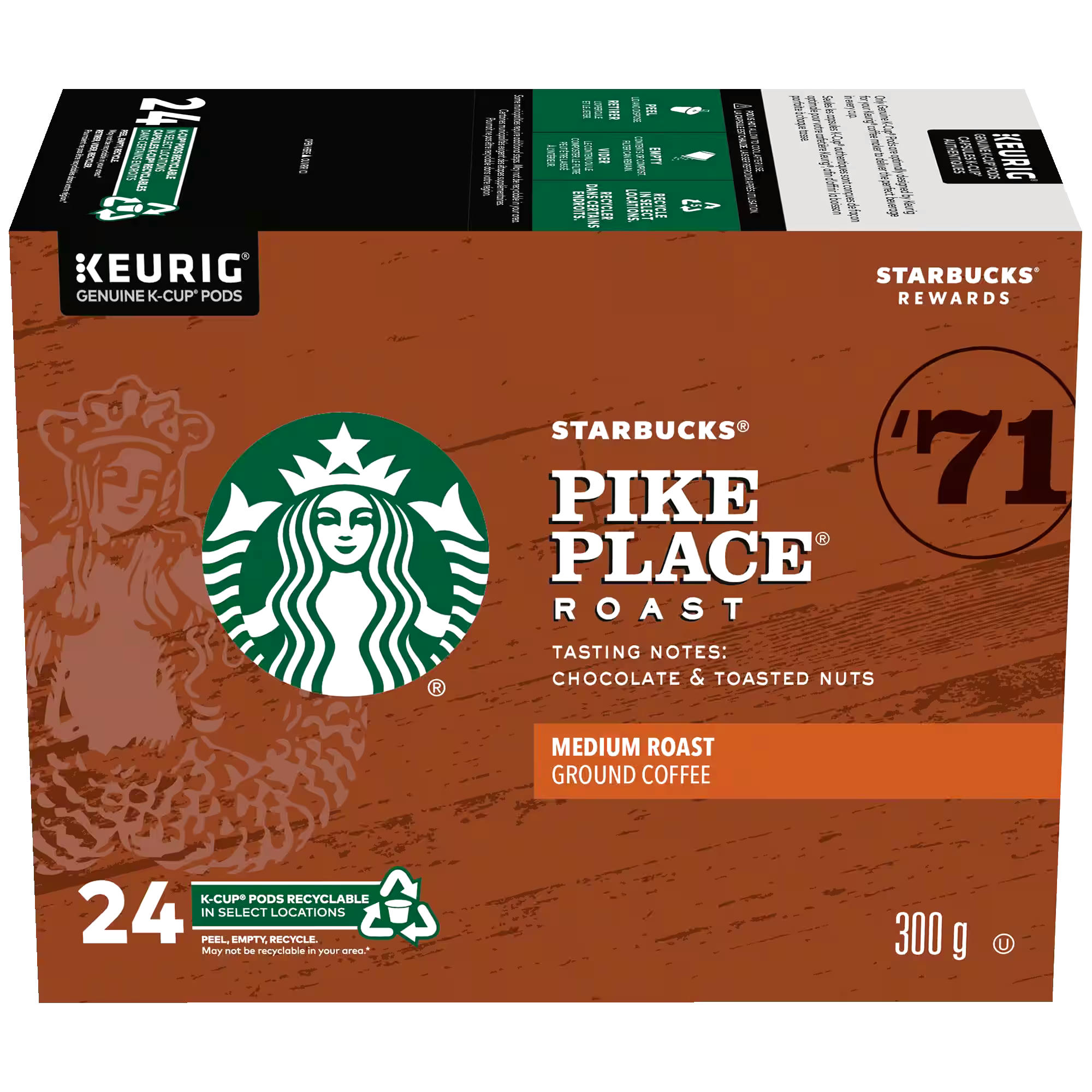 KeurigStarbucks Pike Place Medium Roast K-Cup® Coffee Pods, 300-g, 24-pk