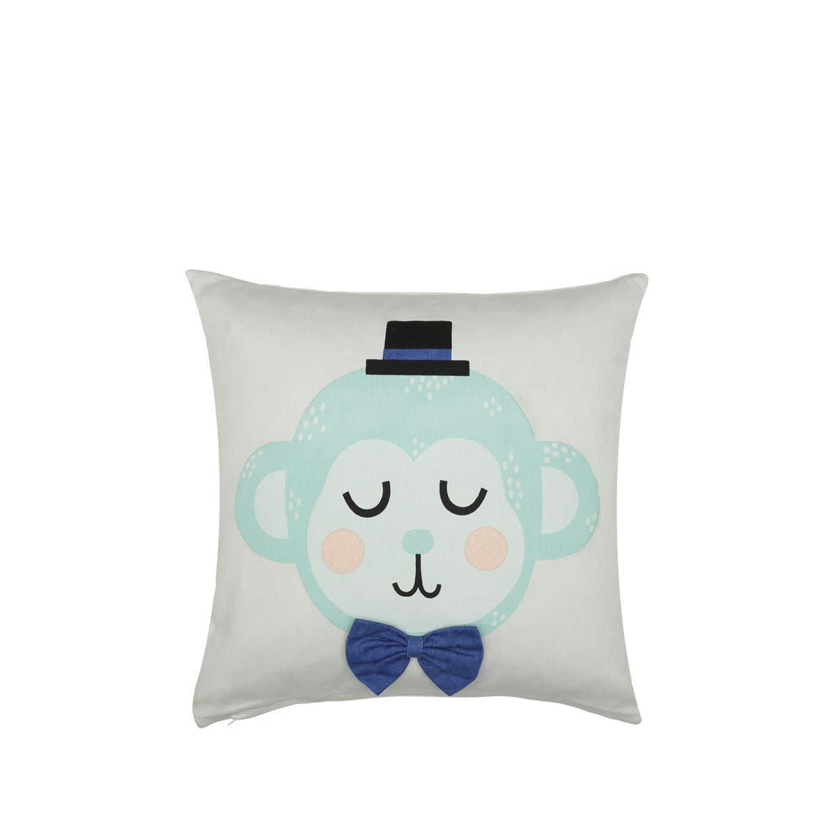 MONTY MONKEY - Coussin en coton gris