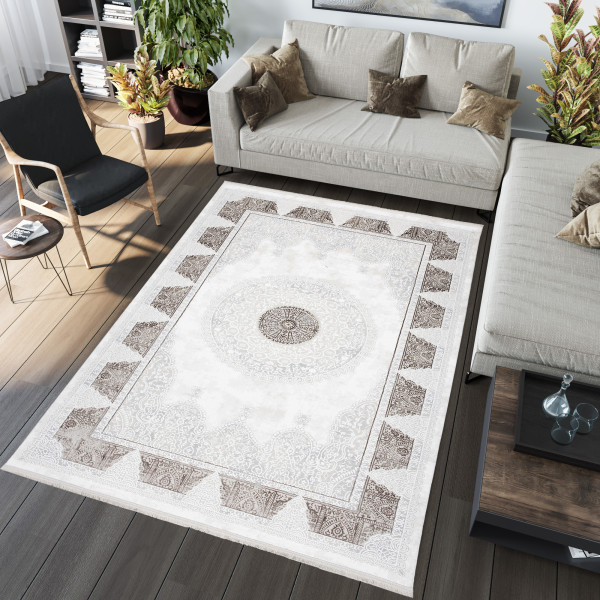 Dywan Chemex Sahara Nowoczesny N761A SH_ L_ Beżowy 120x170