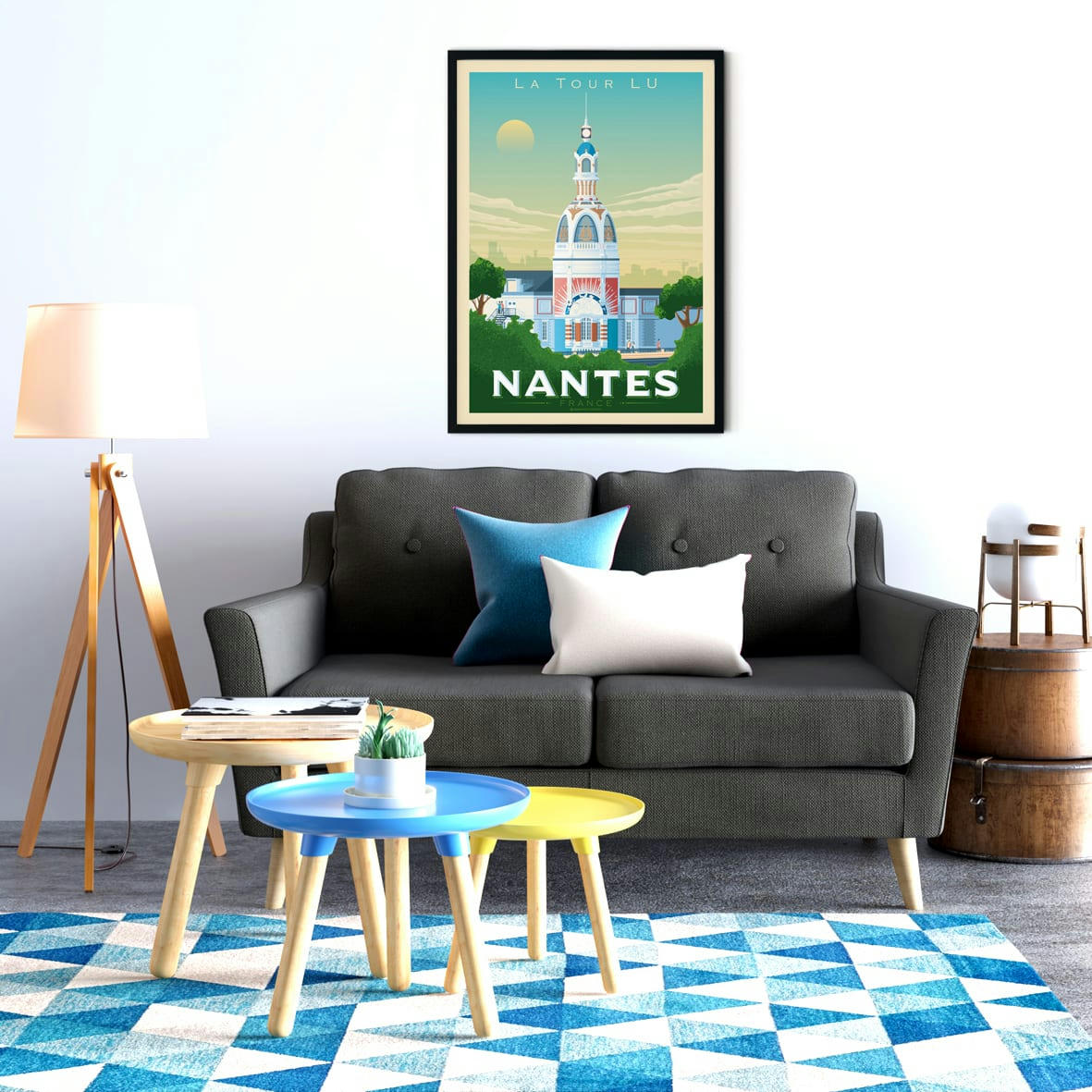 - Affiche Nantes Tour Lu  50x70 cm