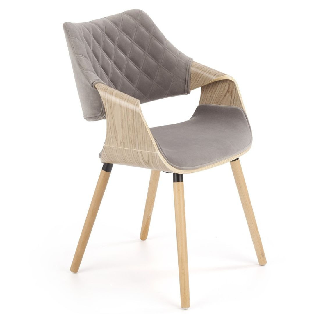 Krzesło K396 VELVET szare