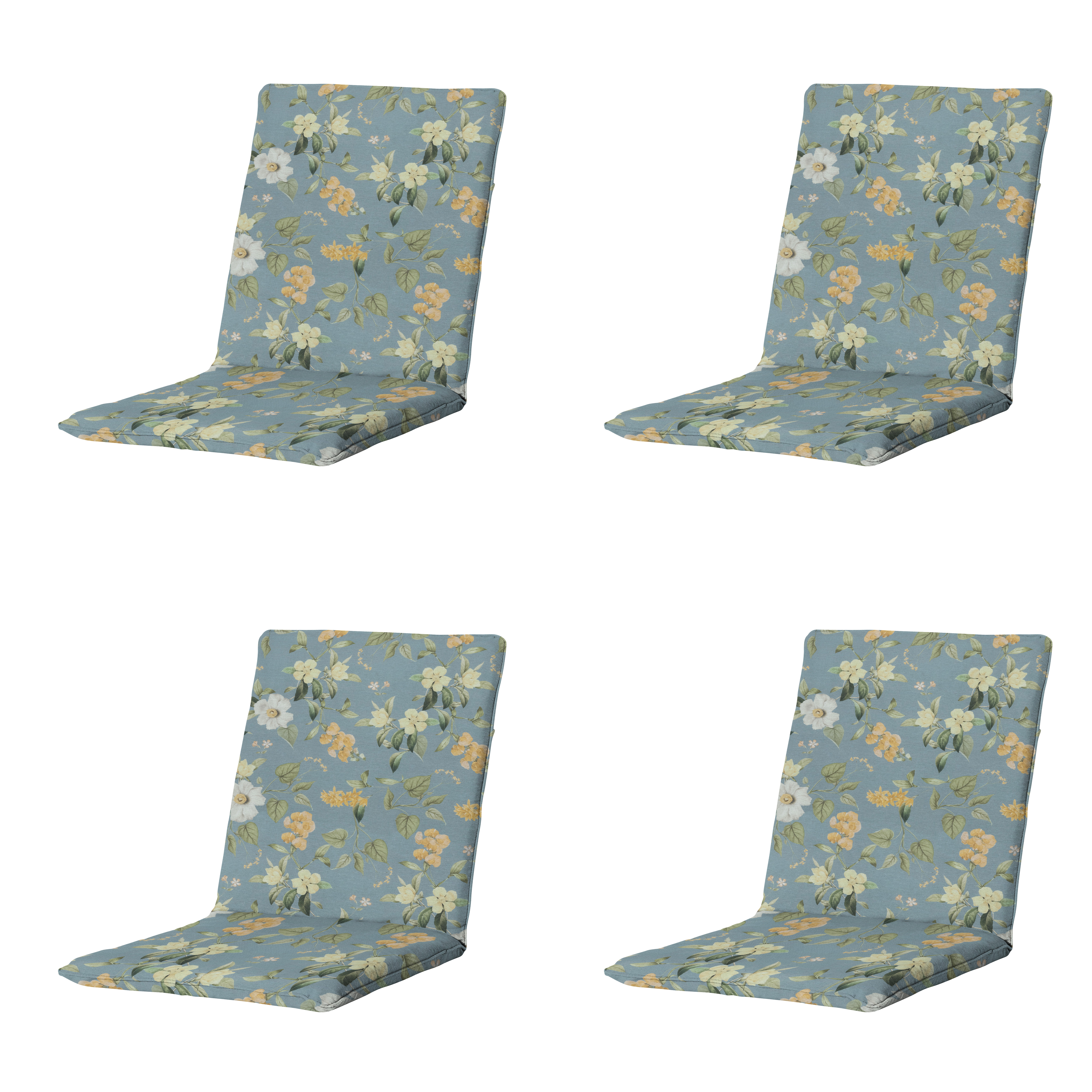 Madison stapelstoelkussen Julliete - mulitkleur - 97x49x5cm - set van 4