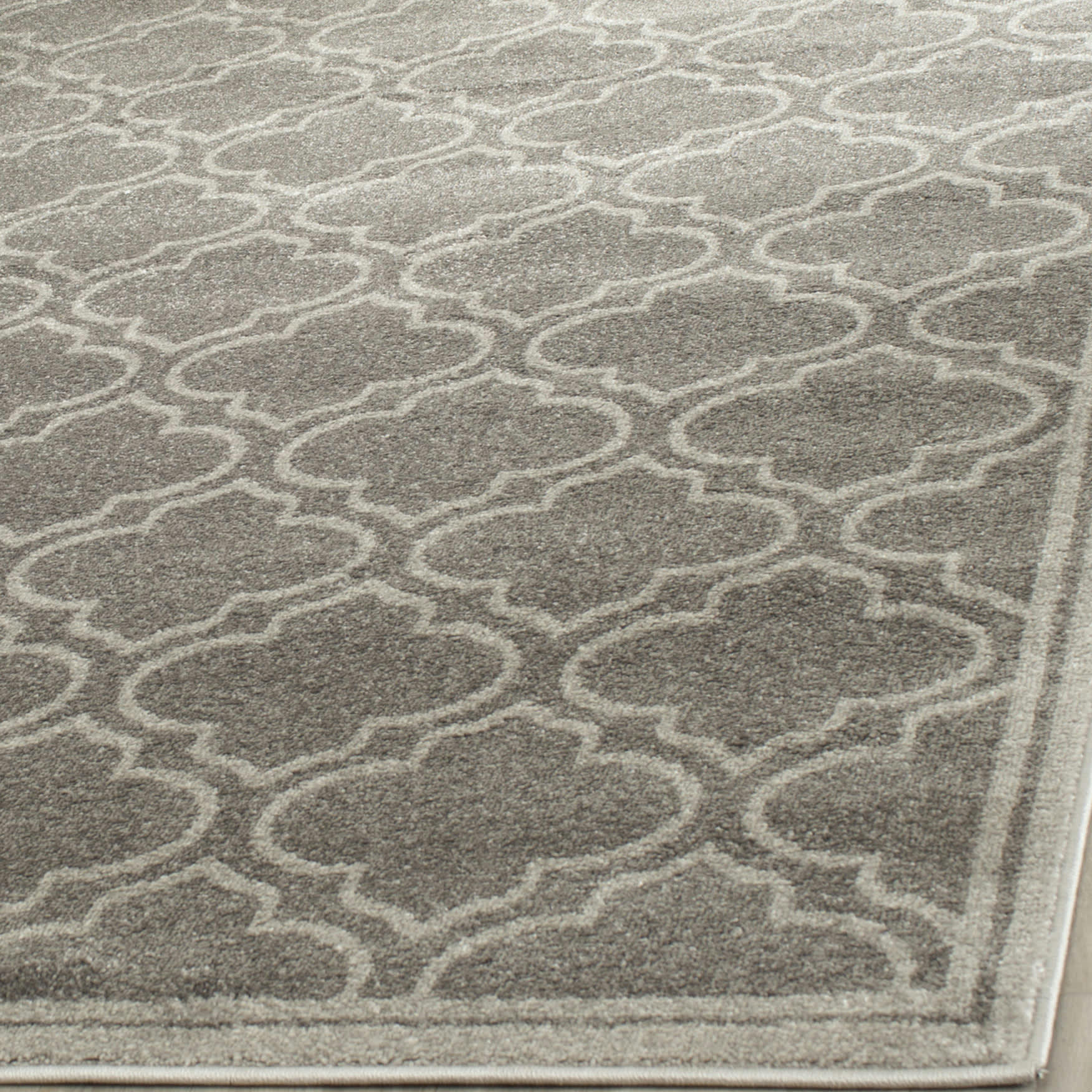 AMHERST - Tapis interieur & exterieur en gris & gris clair, 152 x 244 cm