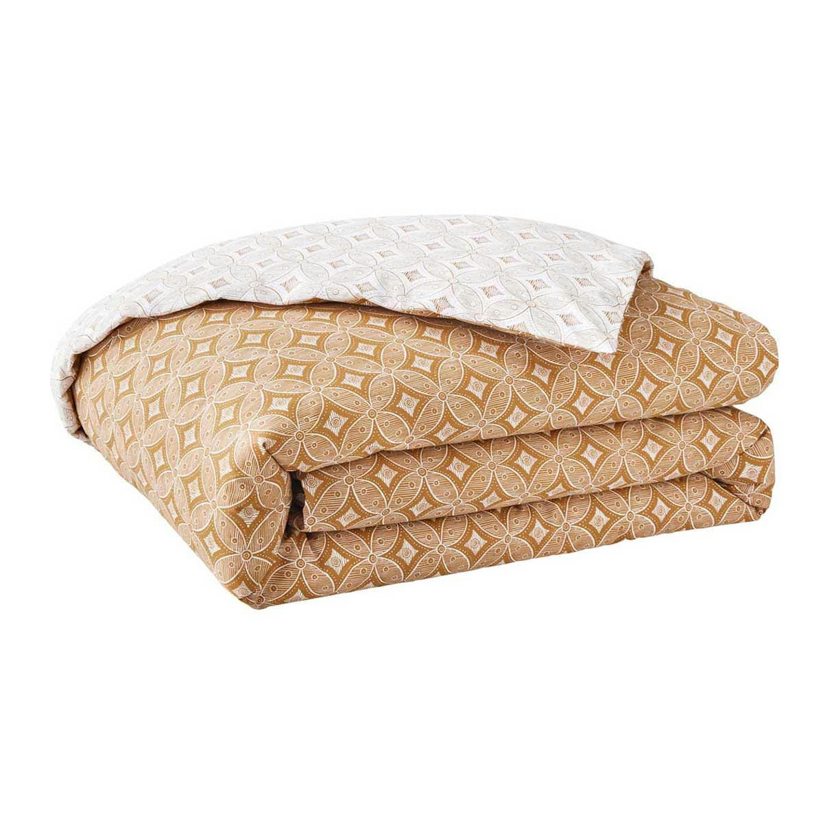 BATIK - Parure de lit en de coton jaune 260x240