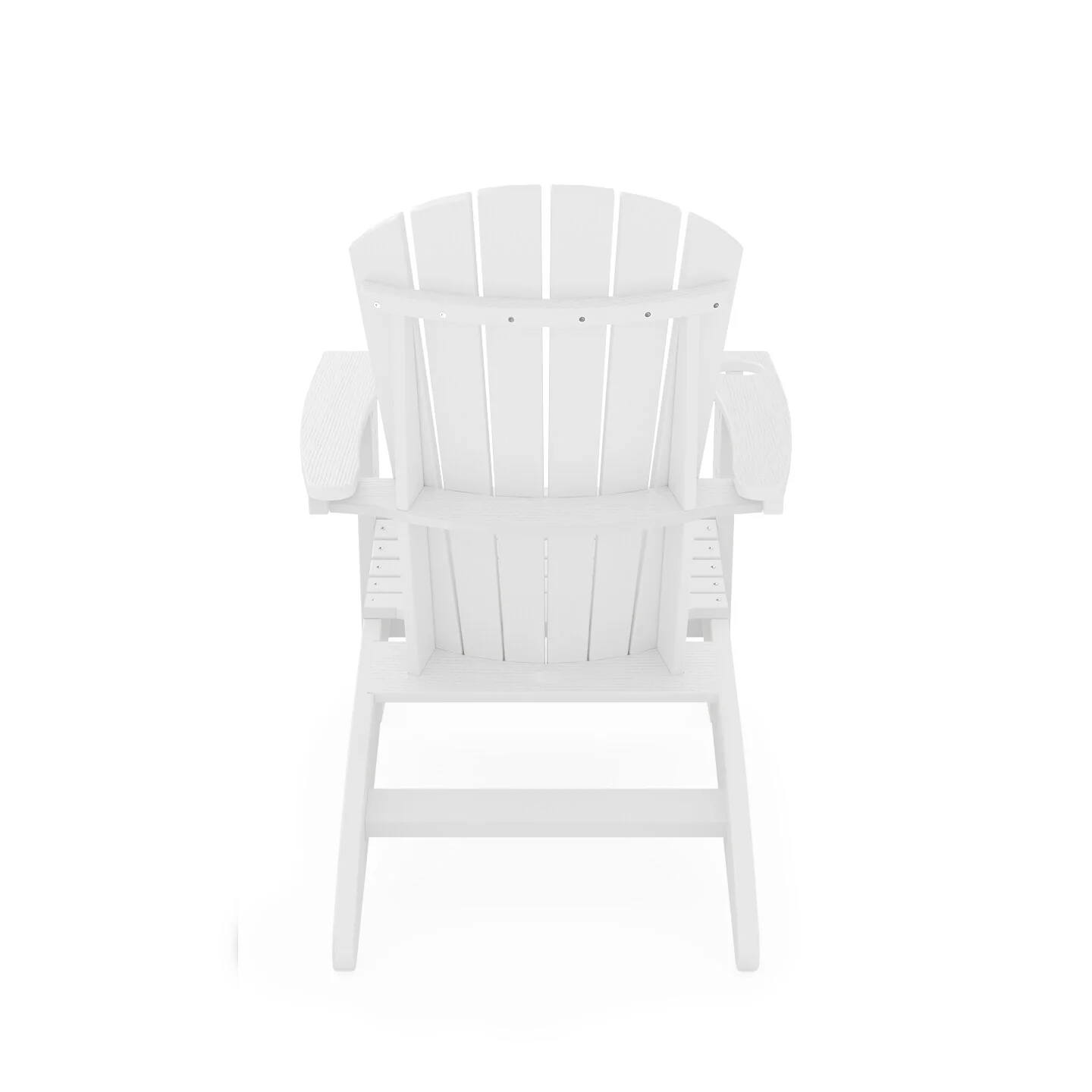 White Adirondack Chair - Sturdy Hdpe Poly Lumber For Poolside, Patio, And Garden Relaxation