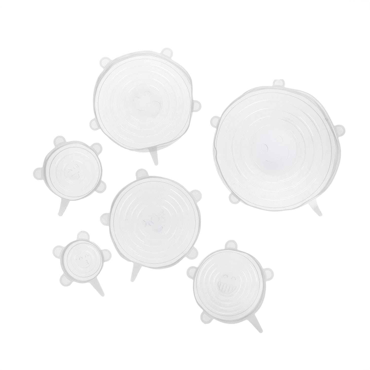 Set 6 coperchi in silicone flessibile