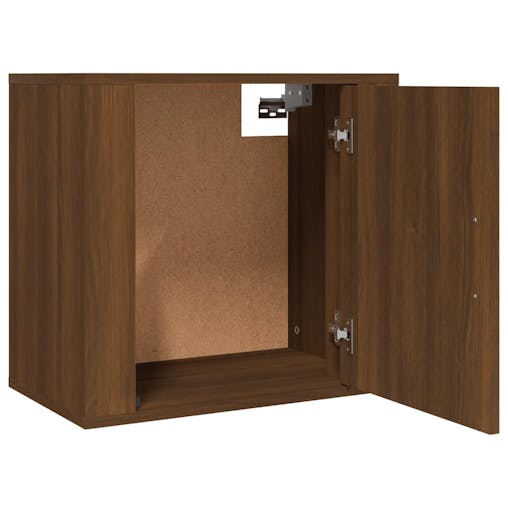 NNEVL Wall-mounted Bedside Cabinets 2 pcs Brown Oak 50x30x47 cm