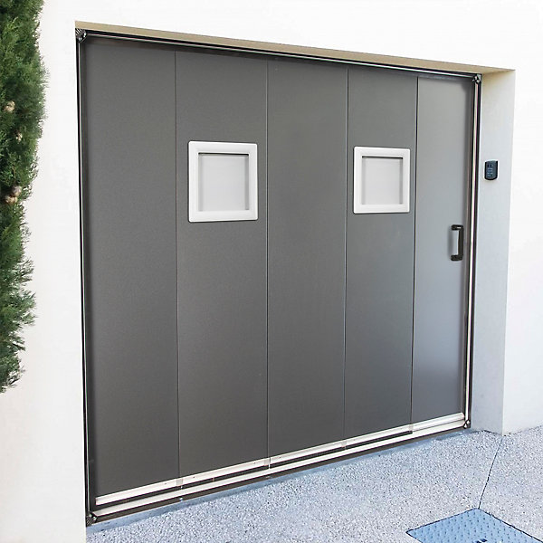 Hublot pour porte de garage carré GoodHome en PVC blanc l.29 x H.29 cm