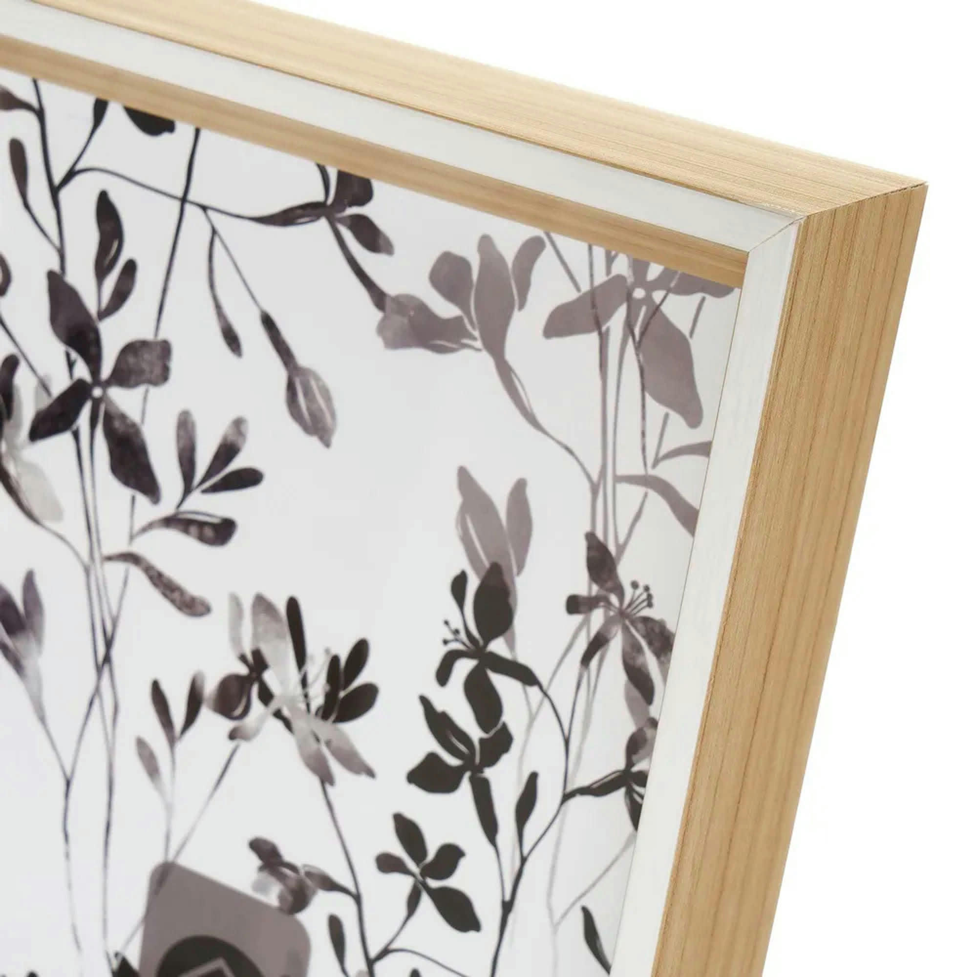 - Cadre photo en plastique couleur bois et blanc 13x18cm