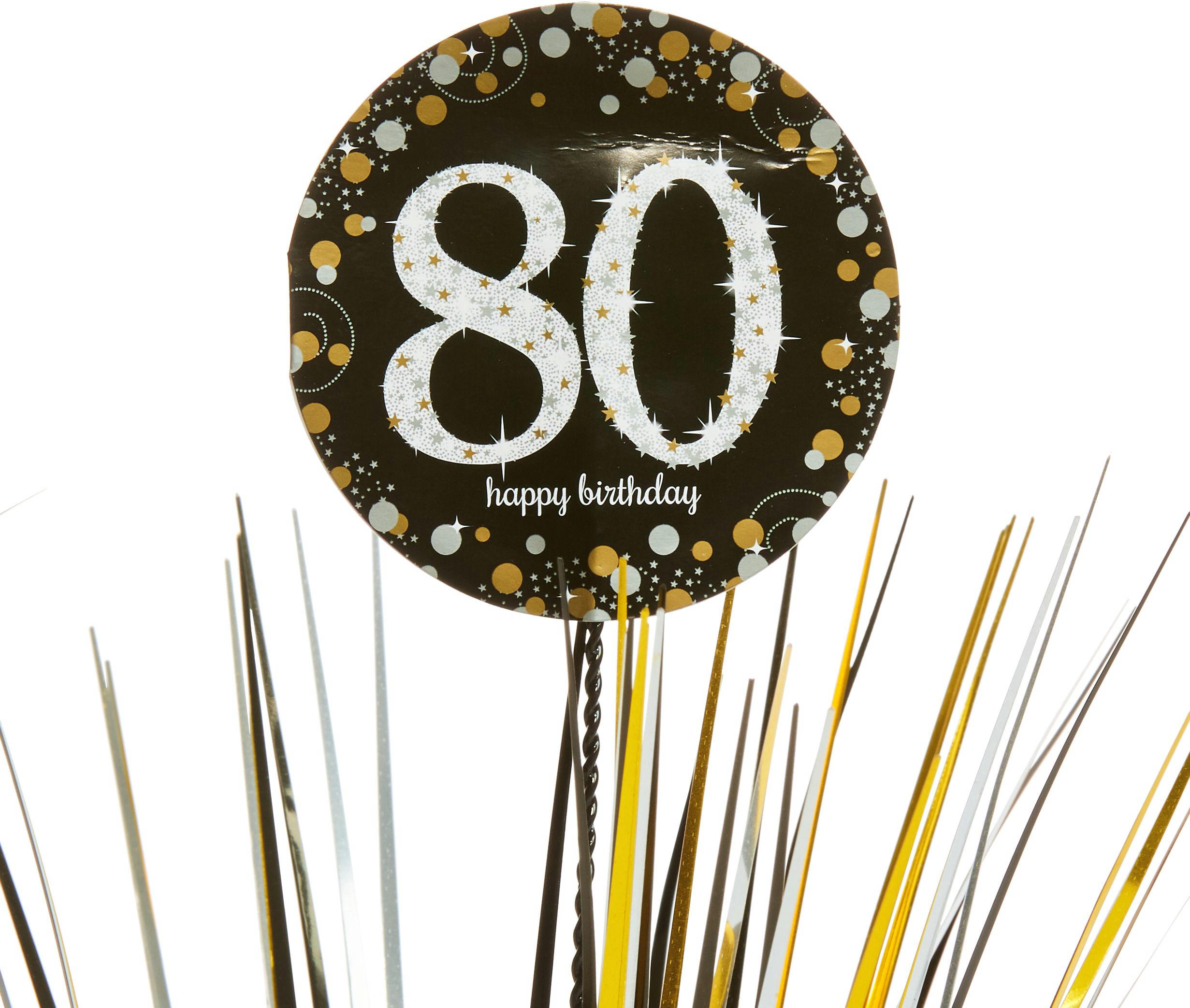 80th Birthday Spray Centerpiece - Sparkling Celebration