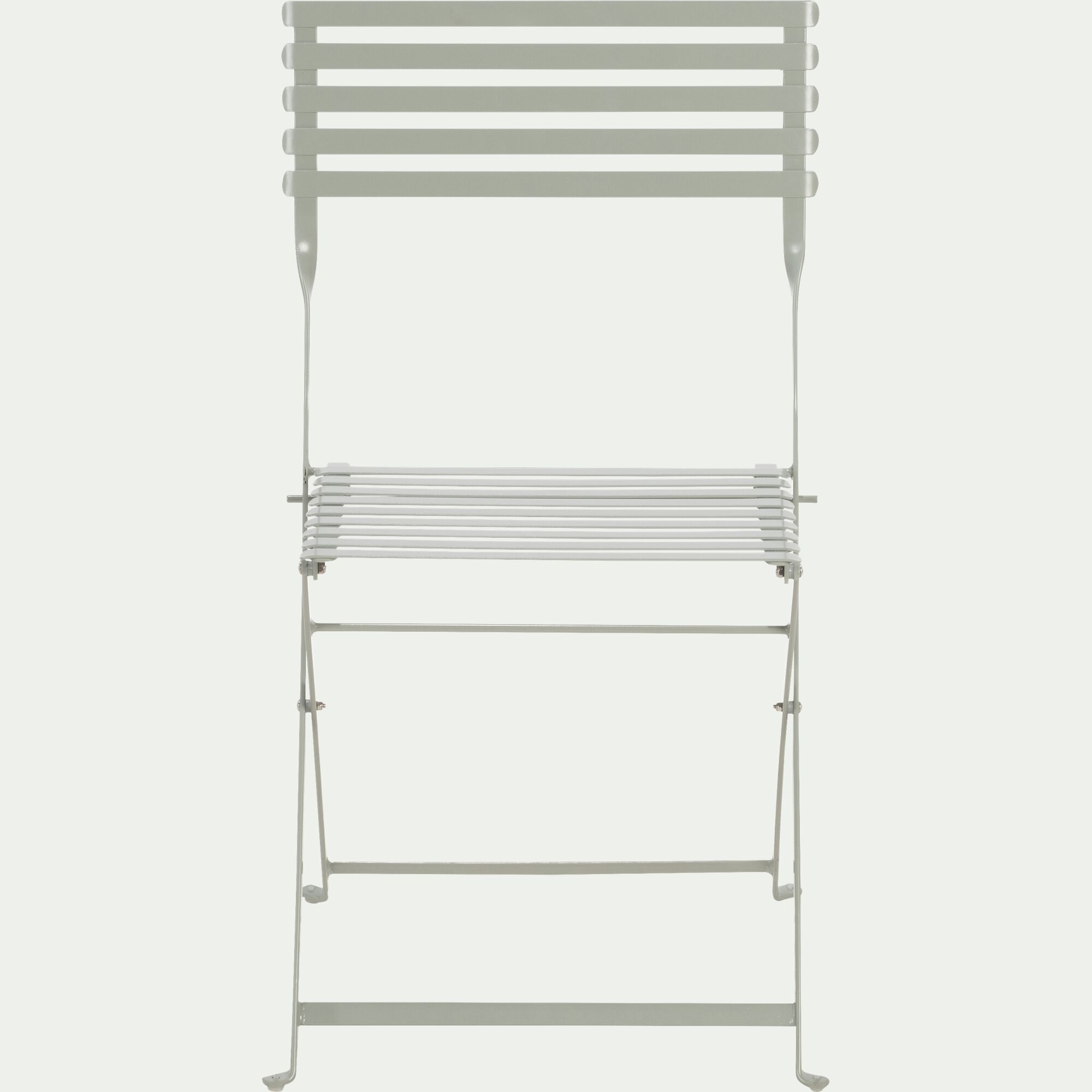 CERVIONE - Chaise de jardin pliante en acier - vert olivier