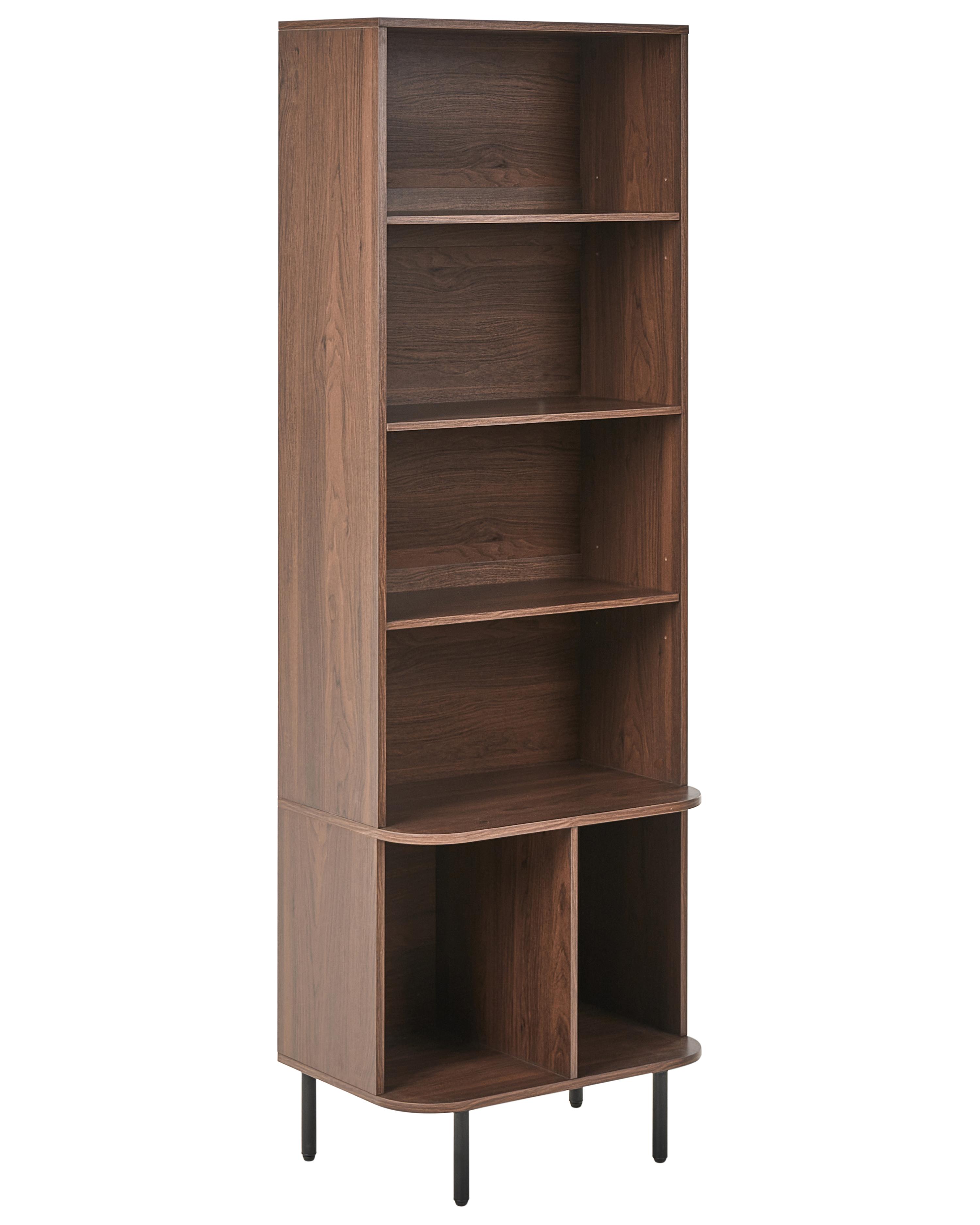 5 Tier Bookcase BRADLEY 180 cm Dark Brown