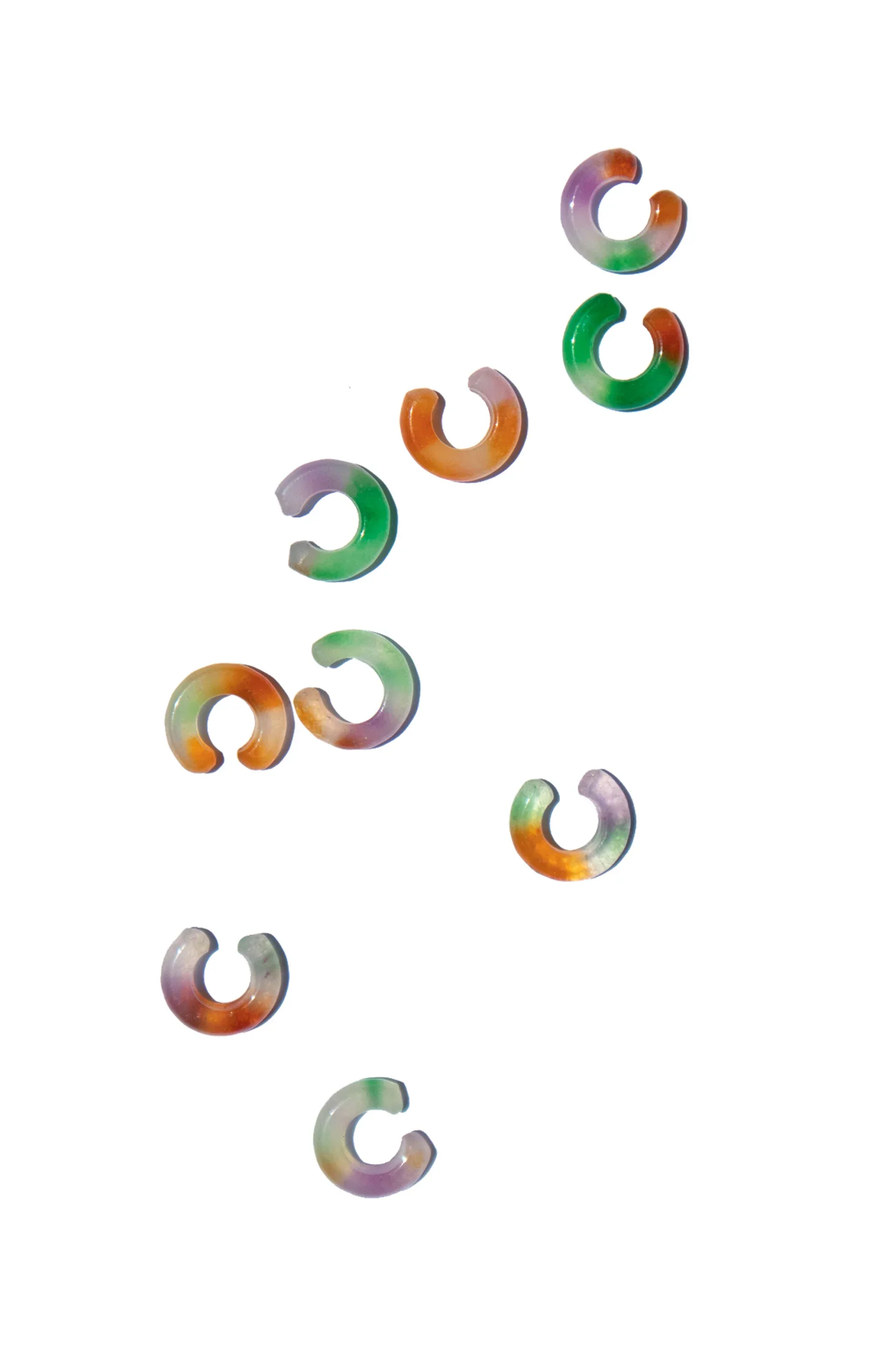 Abby — Single Jade Cuff Earring in Multicolor