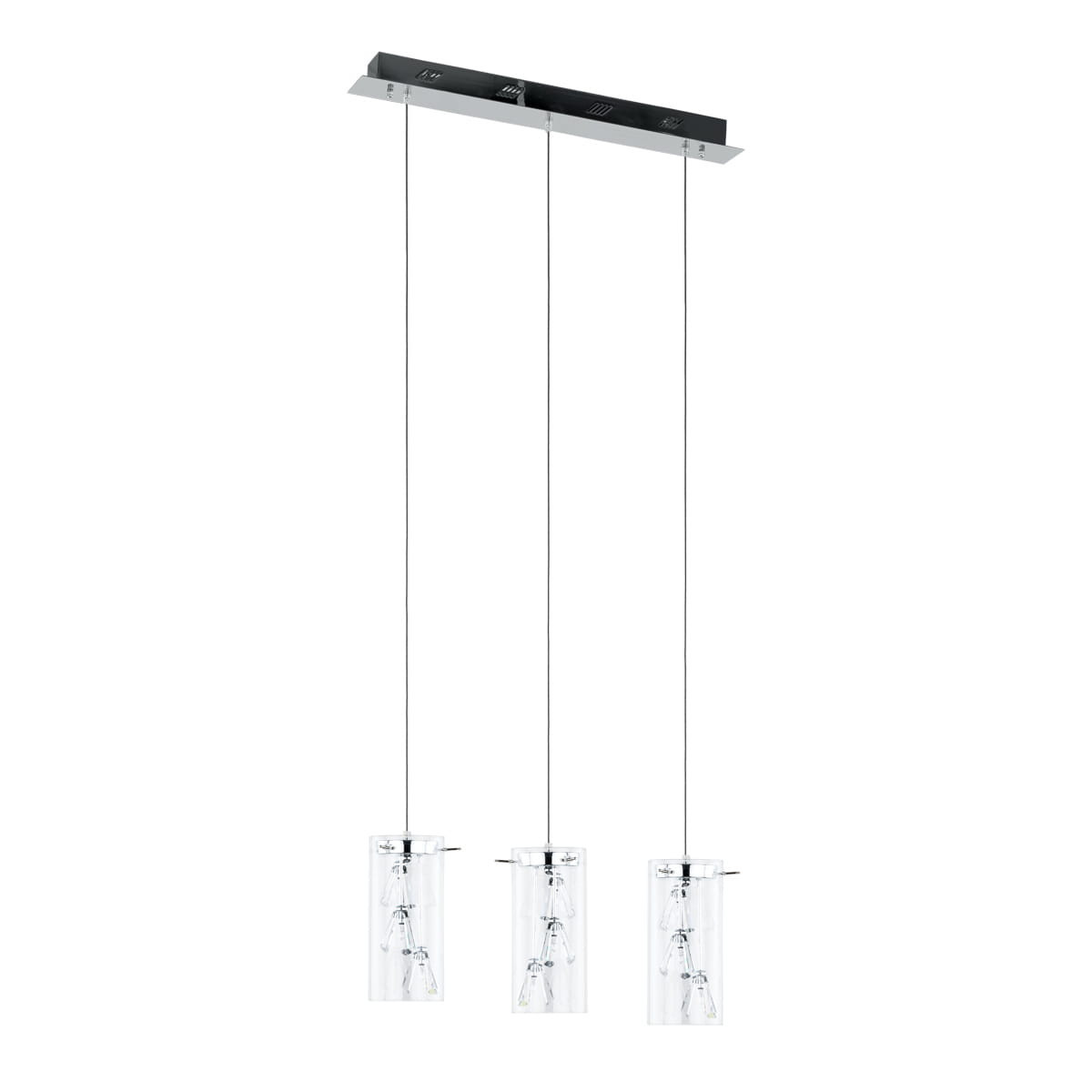 Lampa wisząca chromowana przezroczysty Shine 3xG4x20W Italux