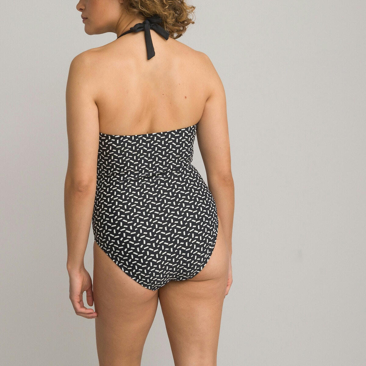 Maillot de bain 1 pièce foulard, imprimé graphique
