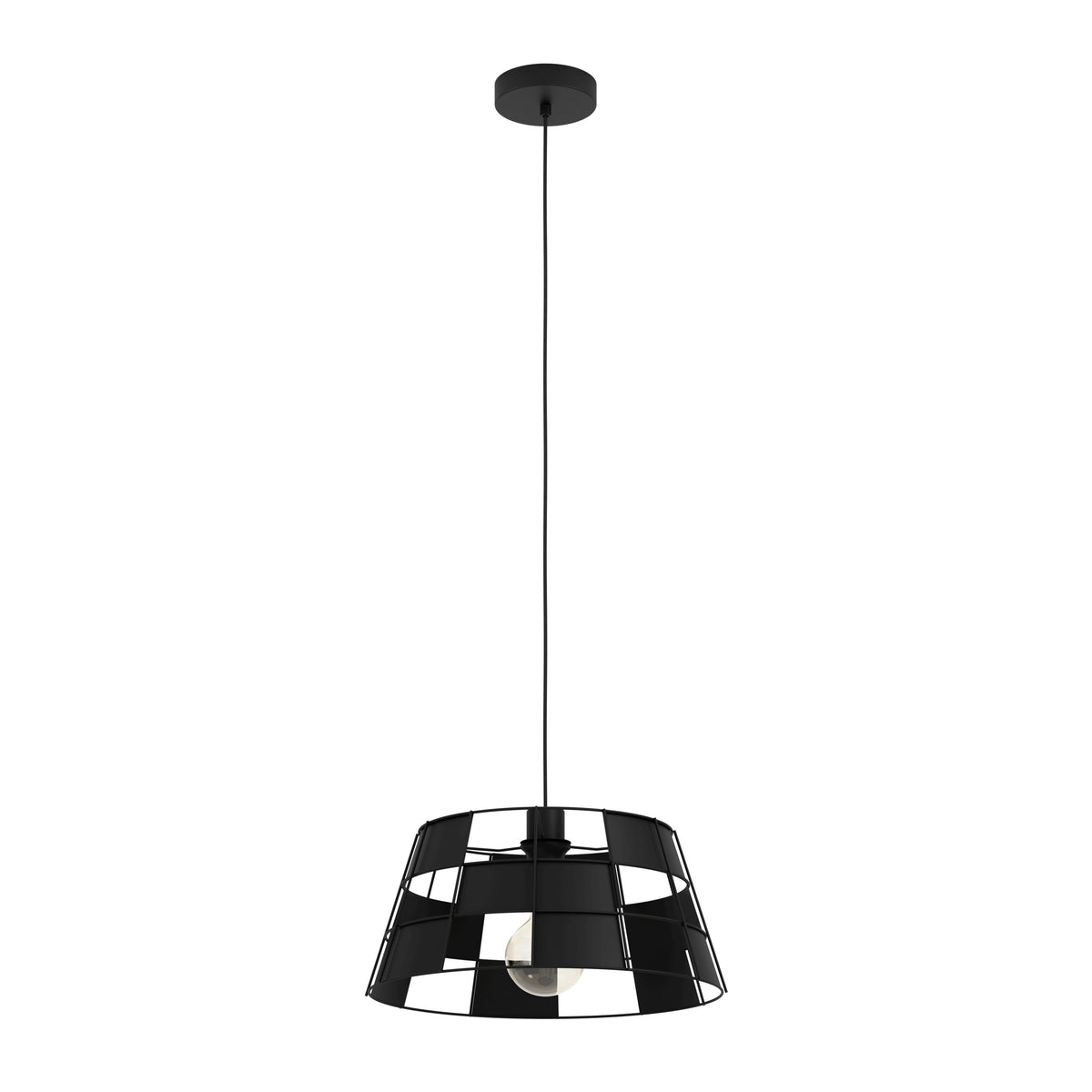 EGLO hanglamp Pontefract - e27 - ø 42 cm - zwart - staal