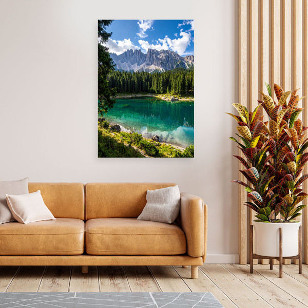 Obraz do salonu sypialni biura, Krajobraz jezioro góry natura 20x30