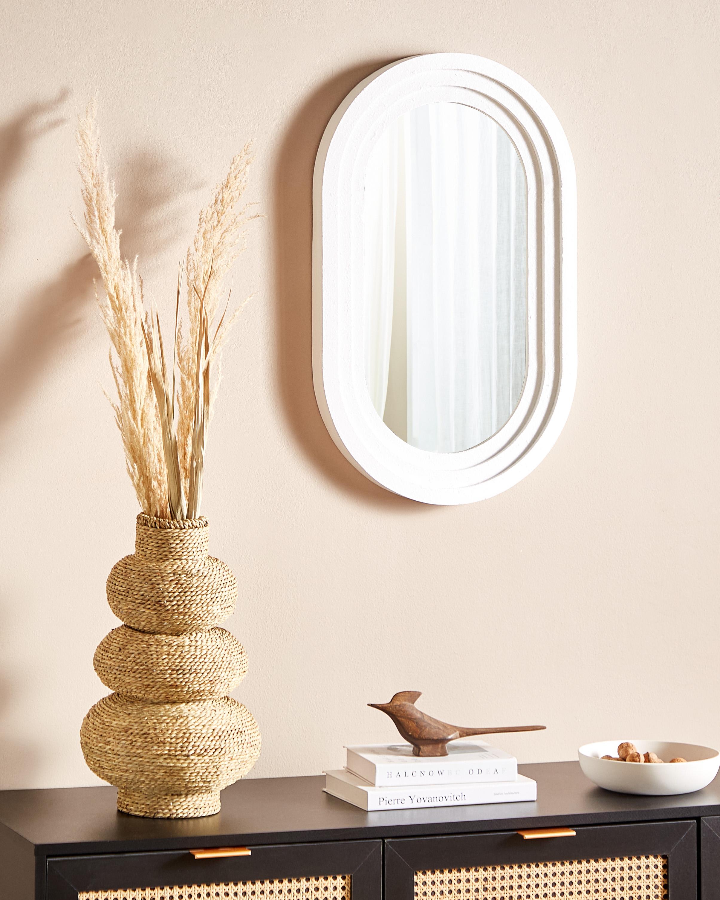 Wall Mirror MASSILLY 43 cm 69 cm White