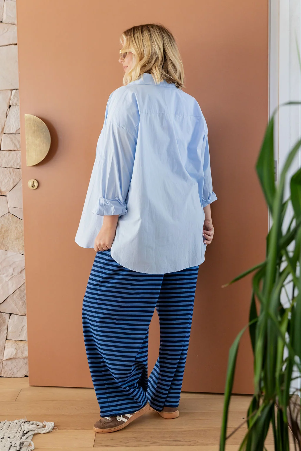 Striped Lounge Pant in Blue