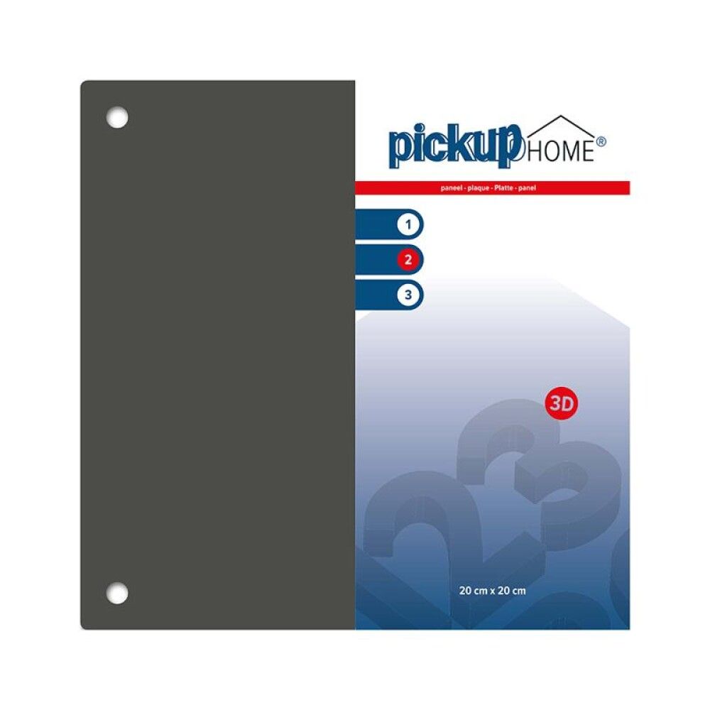 SKILT PICKUP 3D HOME PANEL GRÅ 20 X 20 CM
