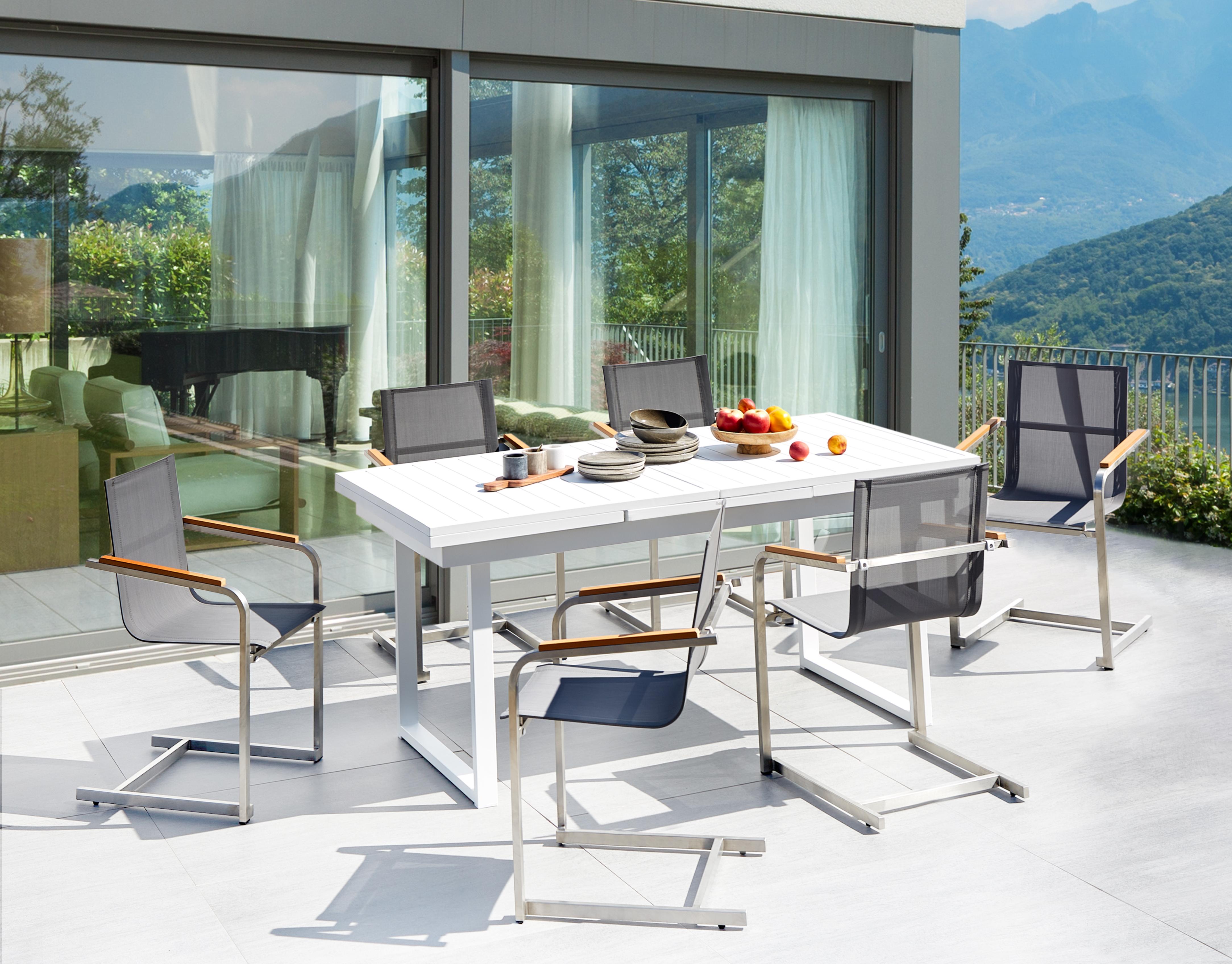 Garden Dining Set 6 Seater VALCANETTO/COSOLETO Metal Grey