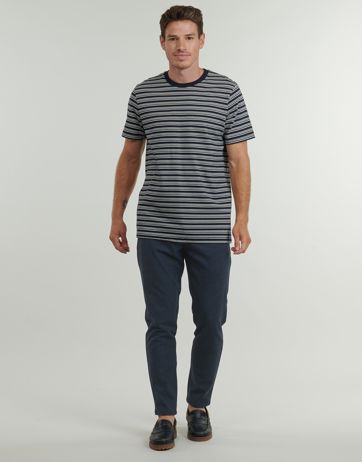 Only & Sons  - ONSMARK SLIM BRUSHED PIQUE 0353 - Marine