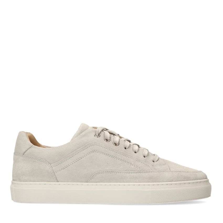 Manfield Off white suède sneakers
