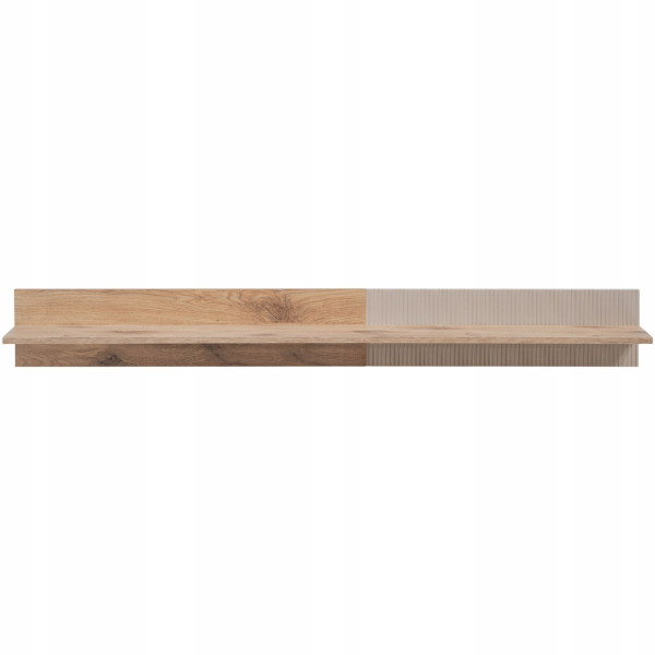 Półka wisząca CATALINA | Dąb Viking   Kaszmir RYFLOWANY | 160 cm