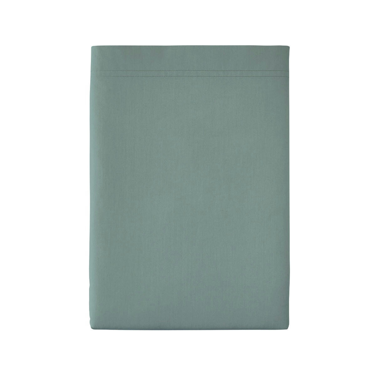 PREMIÈRE - Drap plat en percale de coton vert agave 270x300