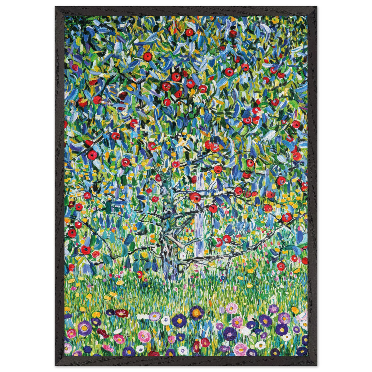Artfulprints Poster met Lijst Gustav Klimt - Apple tree  - 50x70 cm - Groen