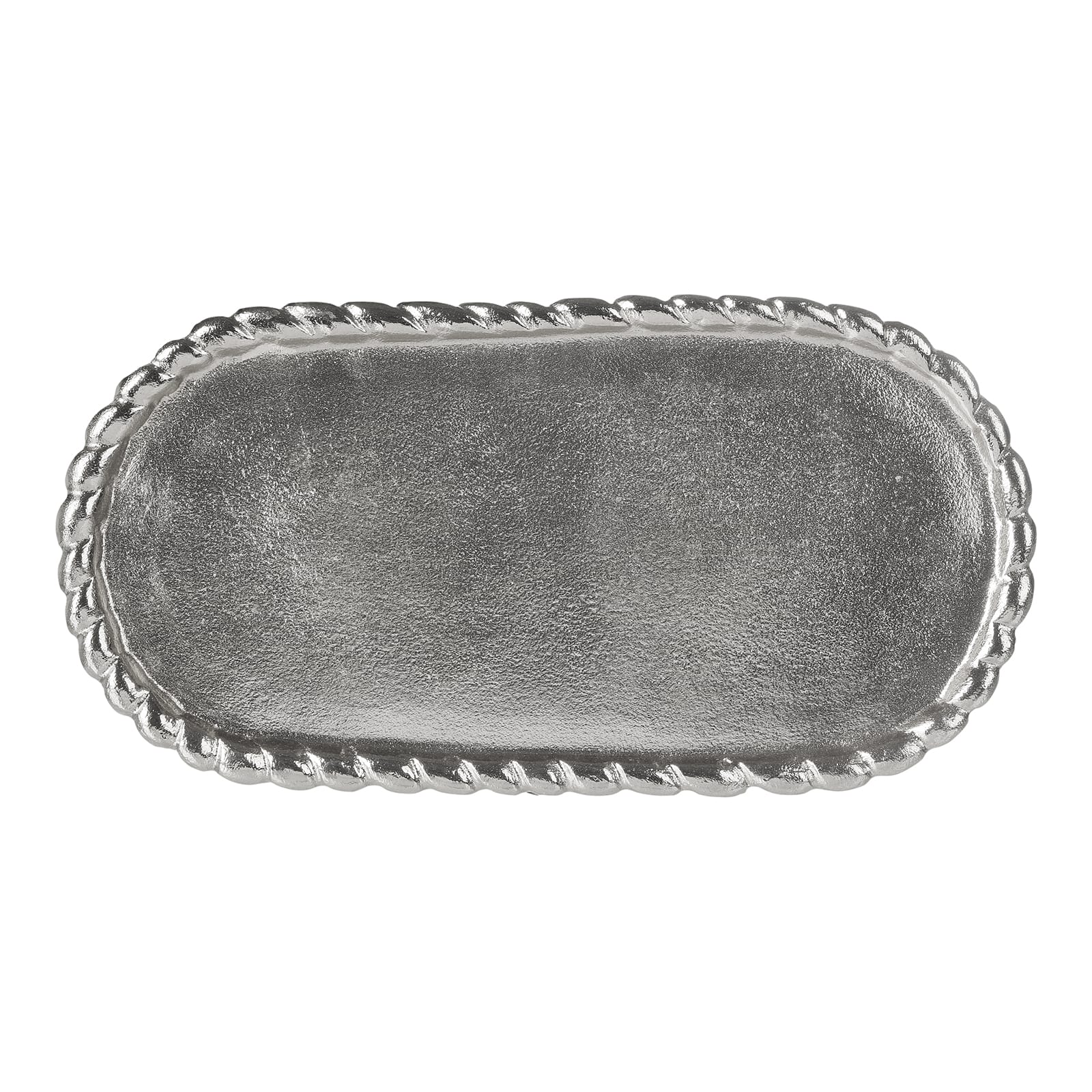 Deko-Tablett Metallknot Silber,L 400 x B 200 x H 15 mm