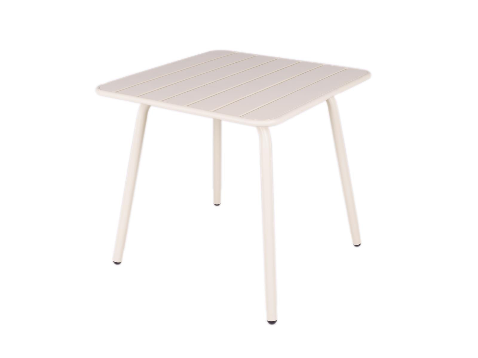 MaximaVida metalen vierkante tuintafel Max 80 x 80 cm ivoor
