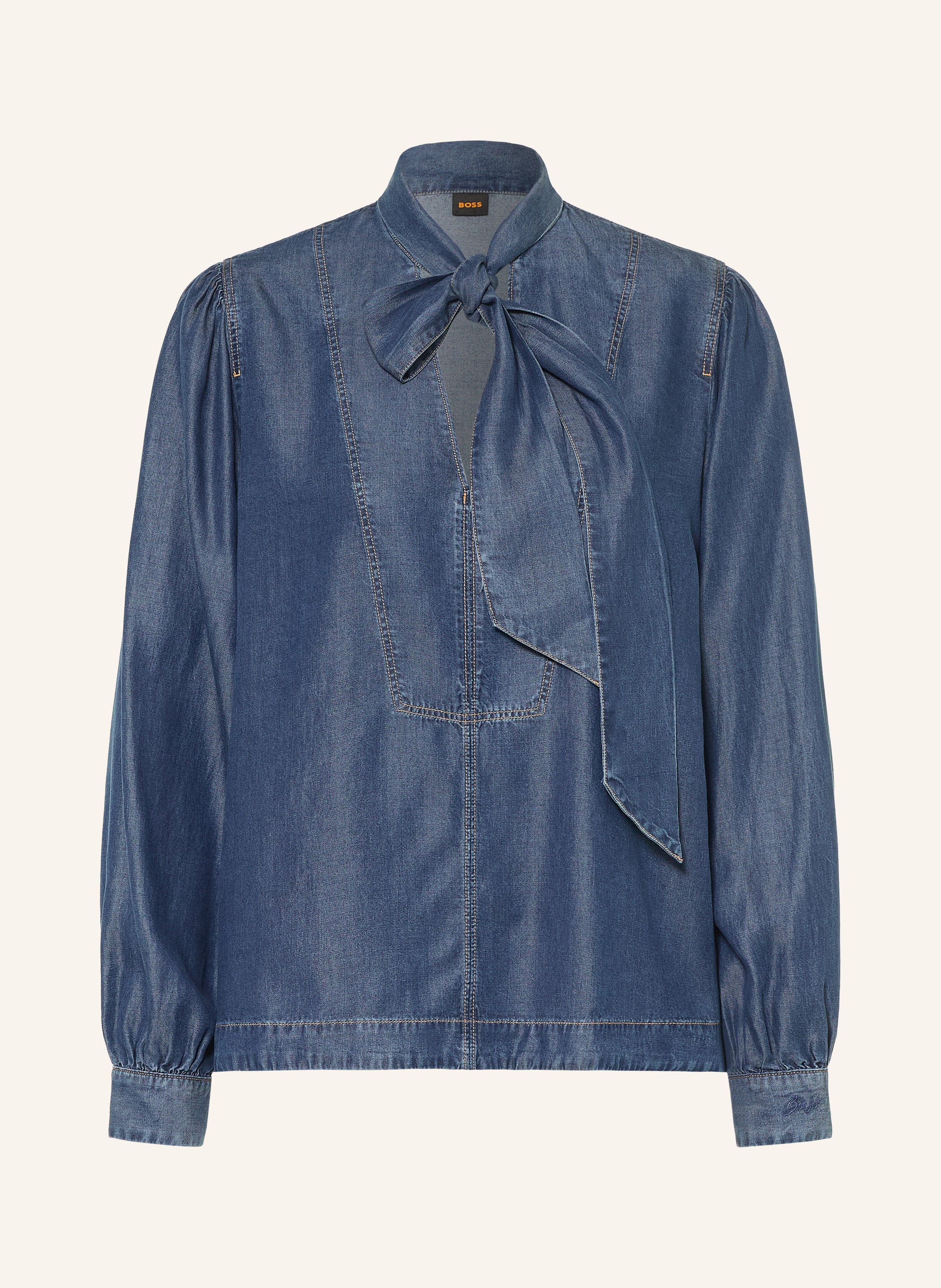 BOSS Schluppenbluse BETILLA in Jeansoptik