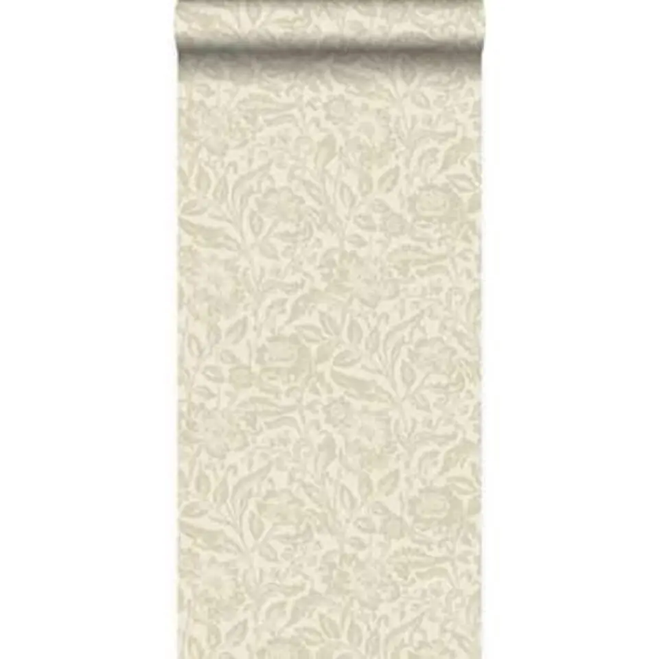Origin behang - bloemen - cr&egrave;me - 53 cm x 10,05 m