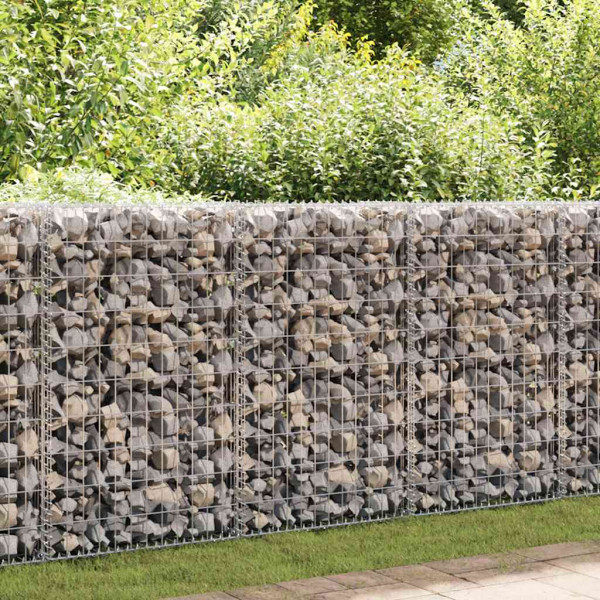 Kosz Gabionowy Ogrodzenie Płot Ściana Gabionowa Stal 50x20x100 cm Srebrny