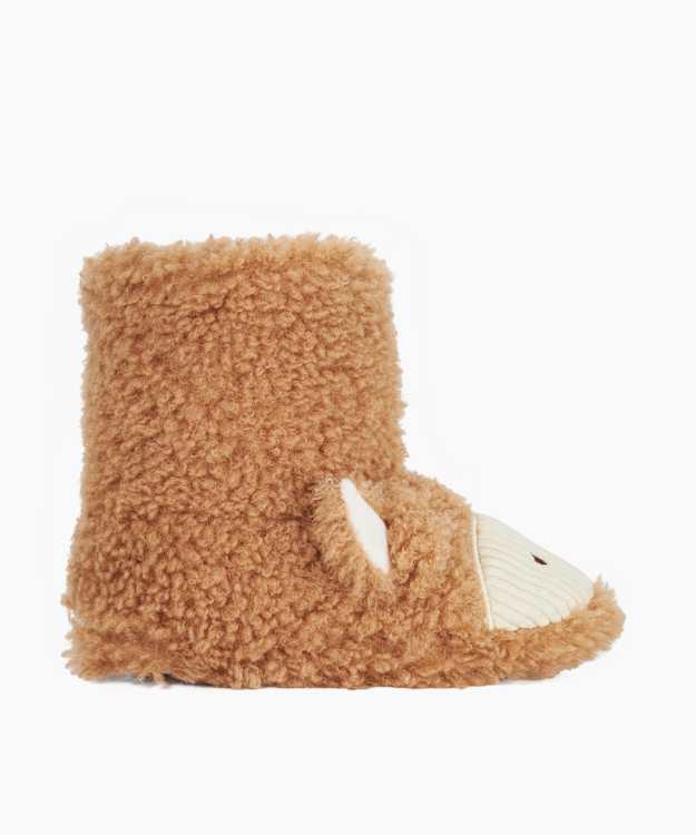 Wowlander Tan - Fluffy Slipper Boots