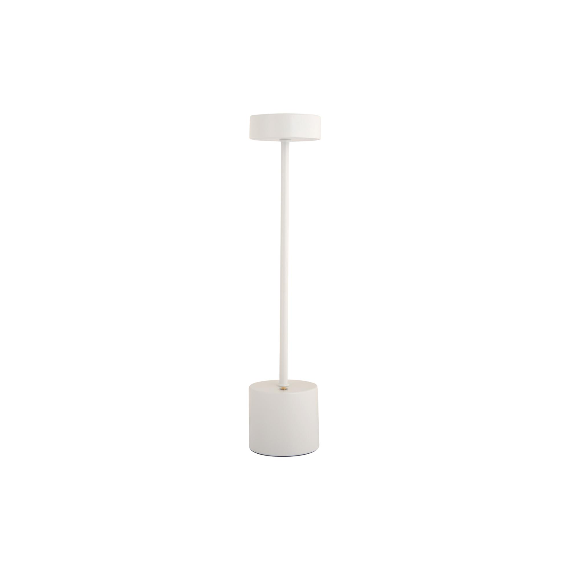 Leitmotiv tafellamp Ganar LED - wit - Ø8cm