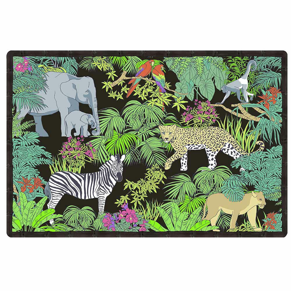 JUNGLE - Set de table (45 x 30 cm) avec un imprimé jungle - Lot de 6