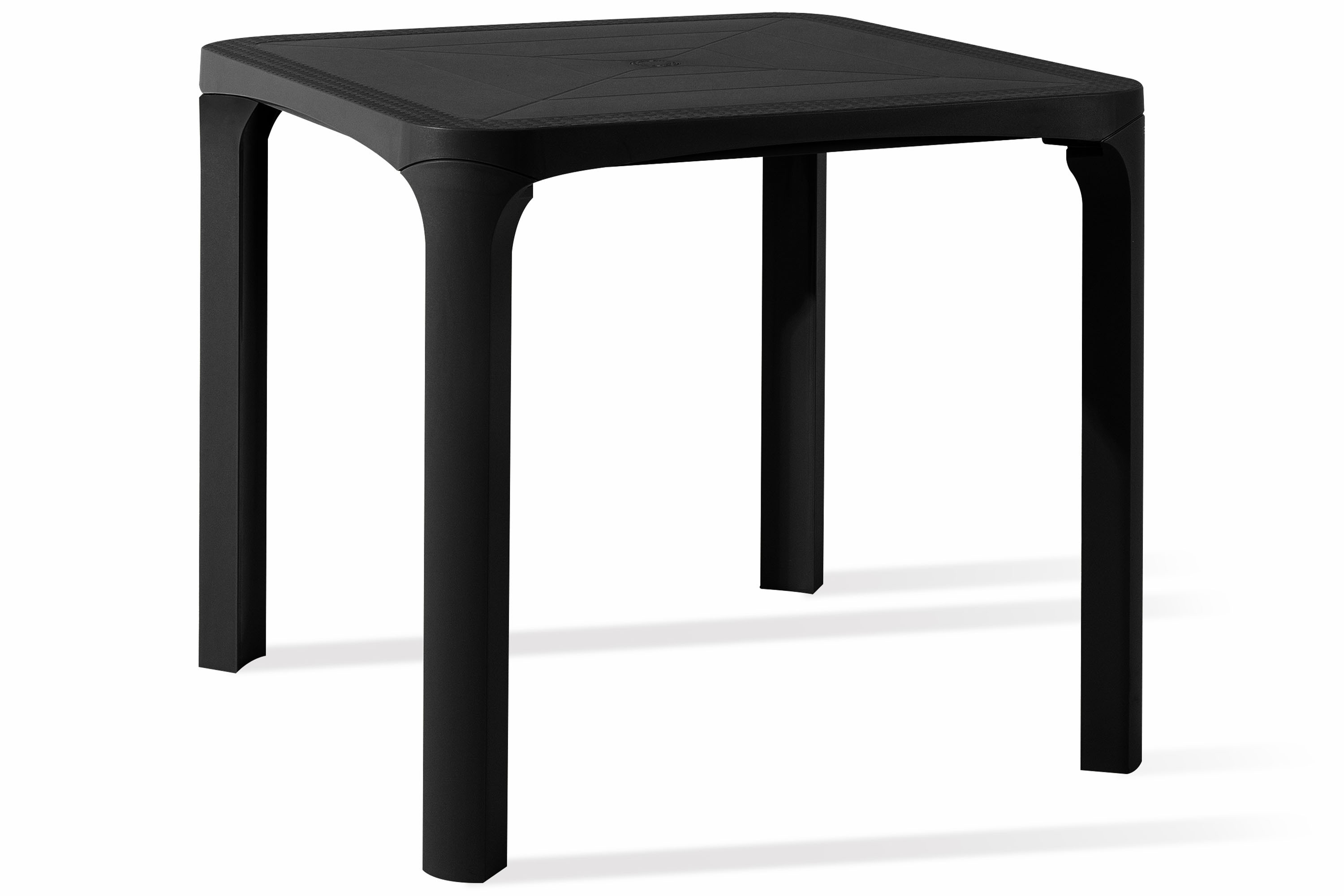 KONSIMO LEOPSI stół ogrodowy kwadratowy z polipropylenu 80x80 cm antracyt