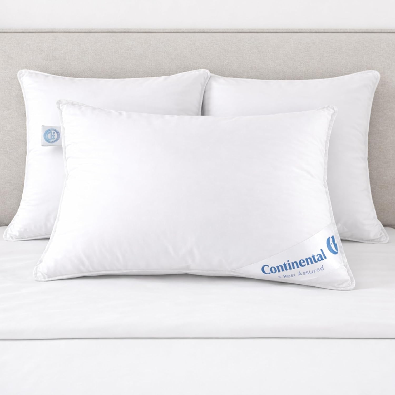 Continental Bedding Siberian Goose Down Pillow 800 Fill Power White Goose Down 400 Thread Count 100% Cotton Shell Soft Medium Firm Loft Options Handcrafted in USA