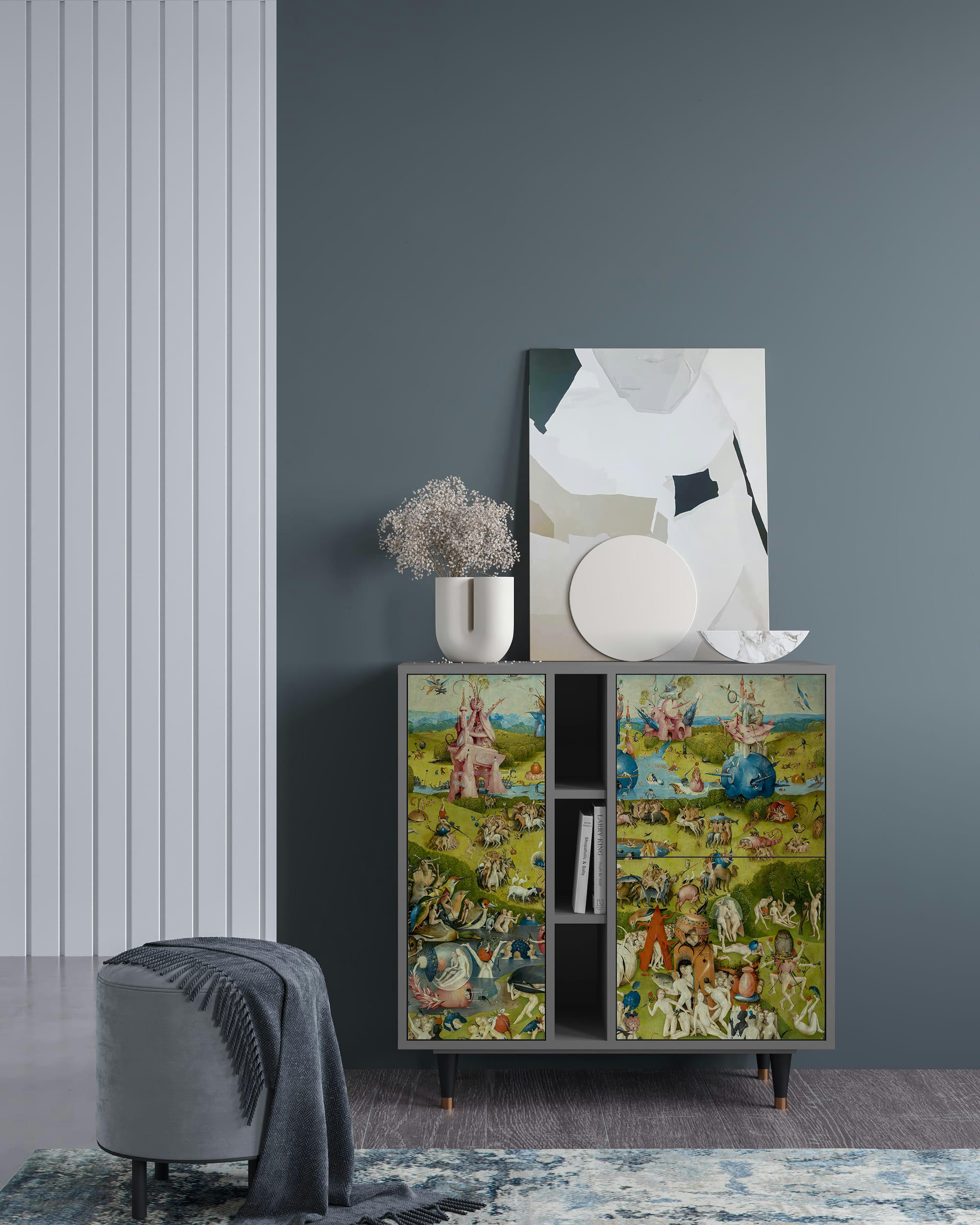 THE GARDEN BY HIERONYMUS BOSCH - Buffet  multicolore 3 portes L 94 cm