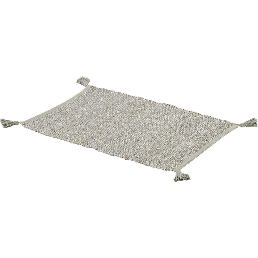 Tapis rectangulaire jute vert kaki