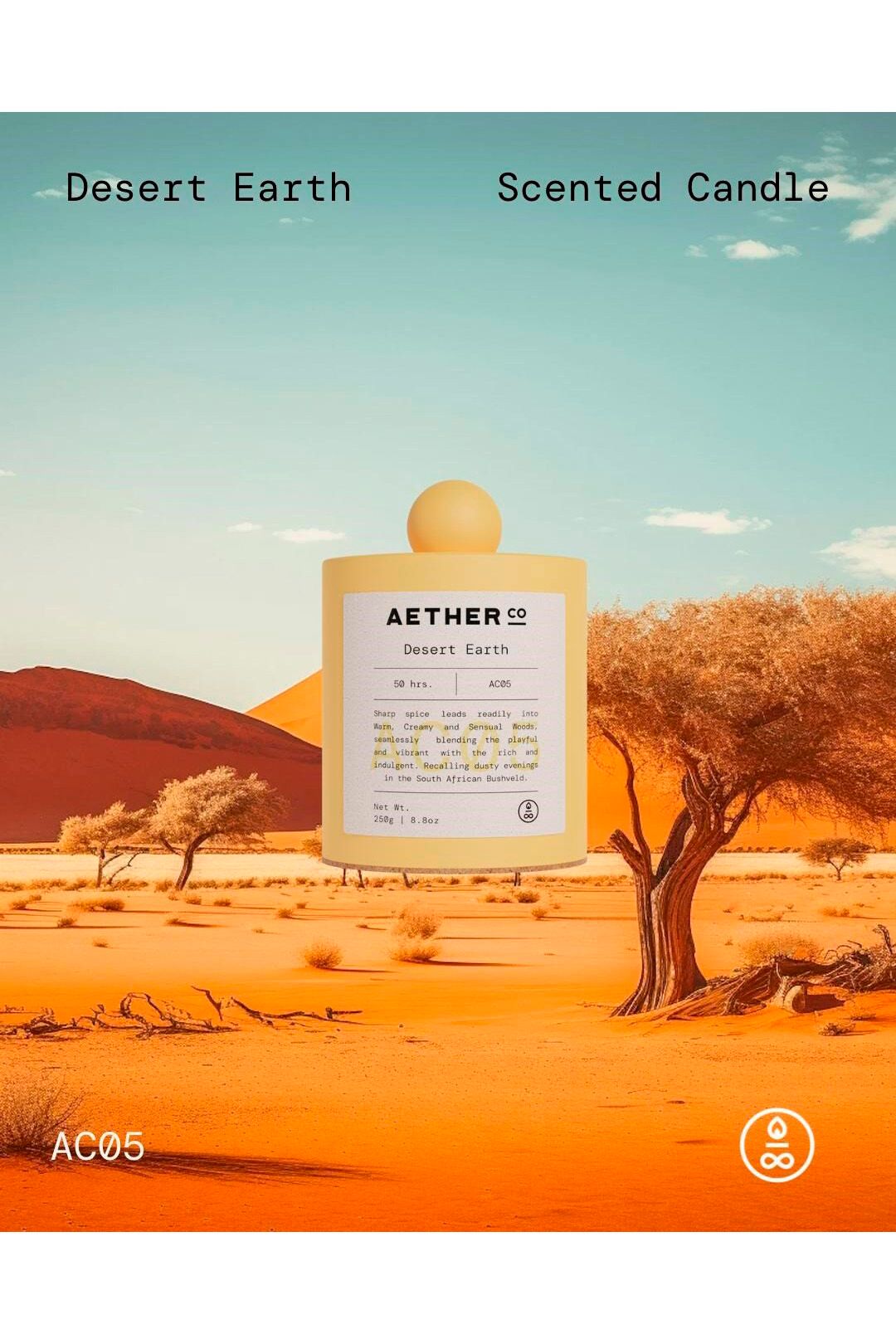 AetherCo AetherCo Desert Earth Candle 250g