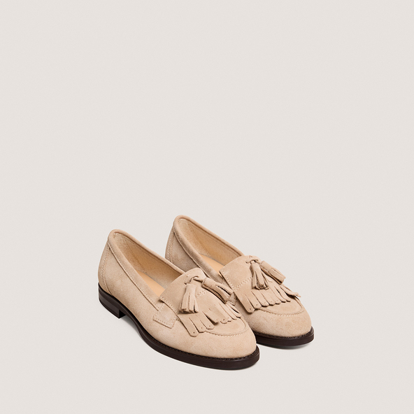 Mocassins à glandsen cro?te ivoire | NELLE
