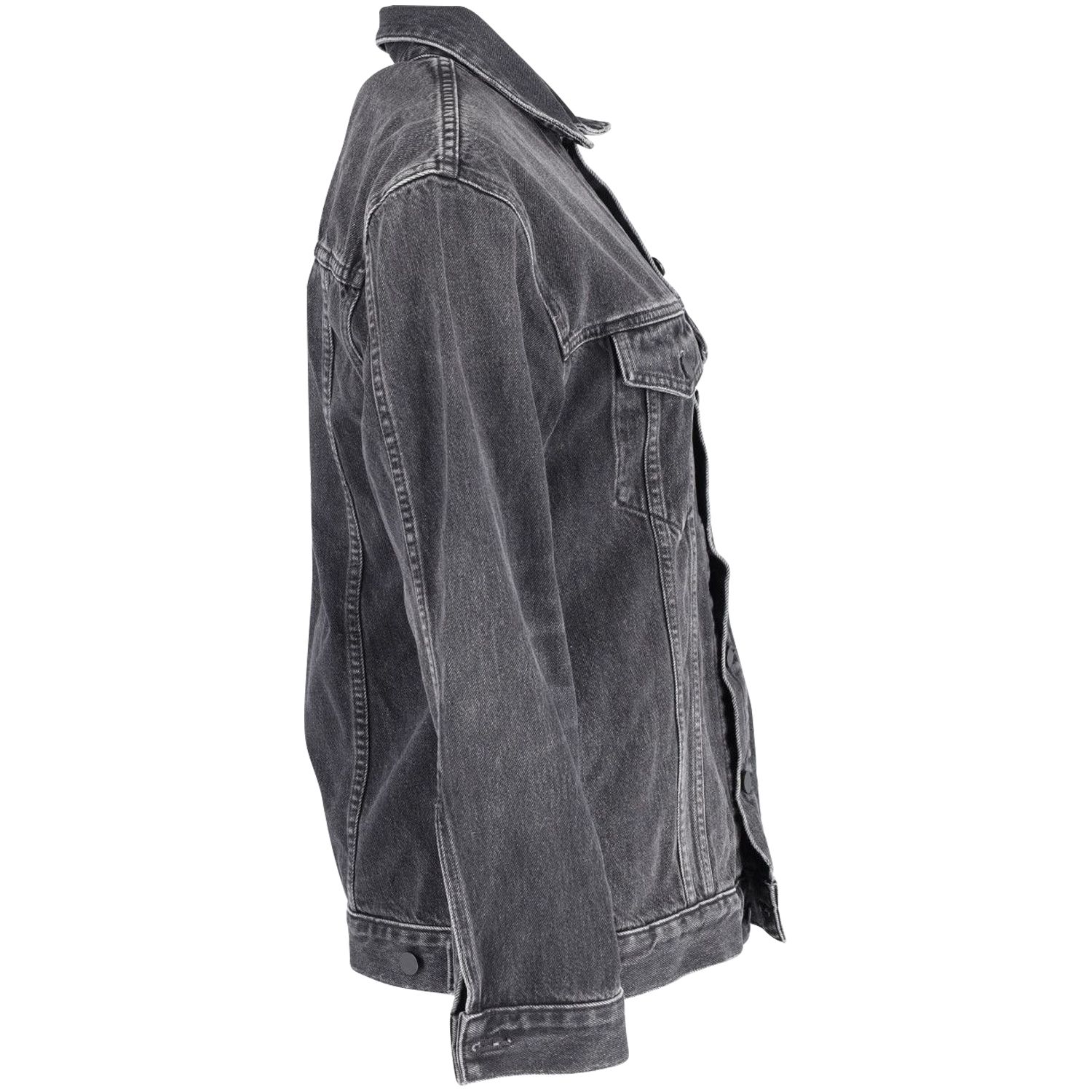 Alexander Wang Preloved Oversized Daze Jacket in Black Cotton Denim