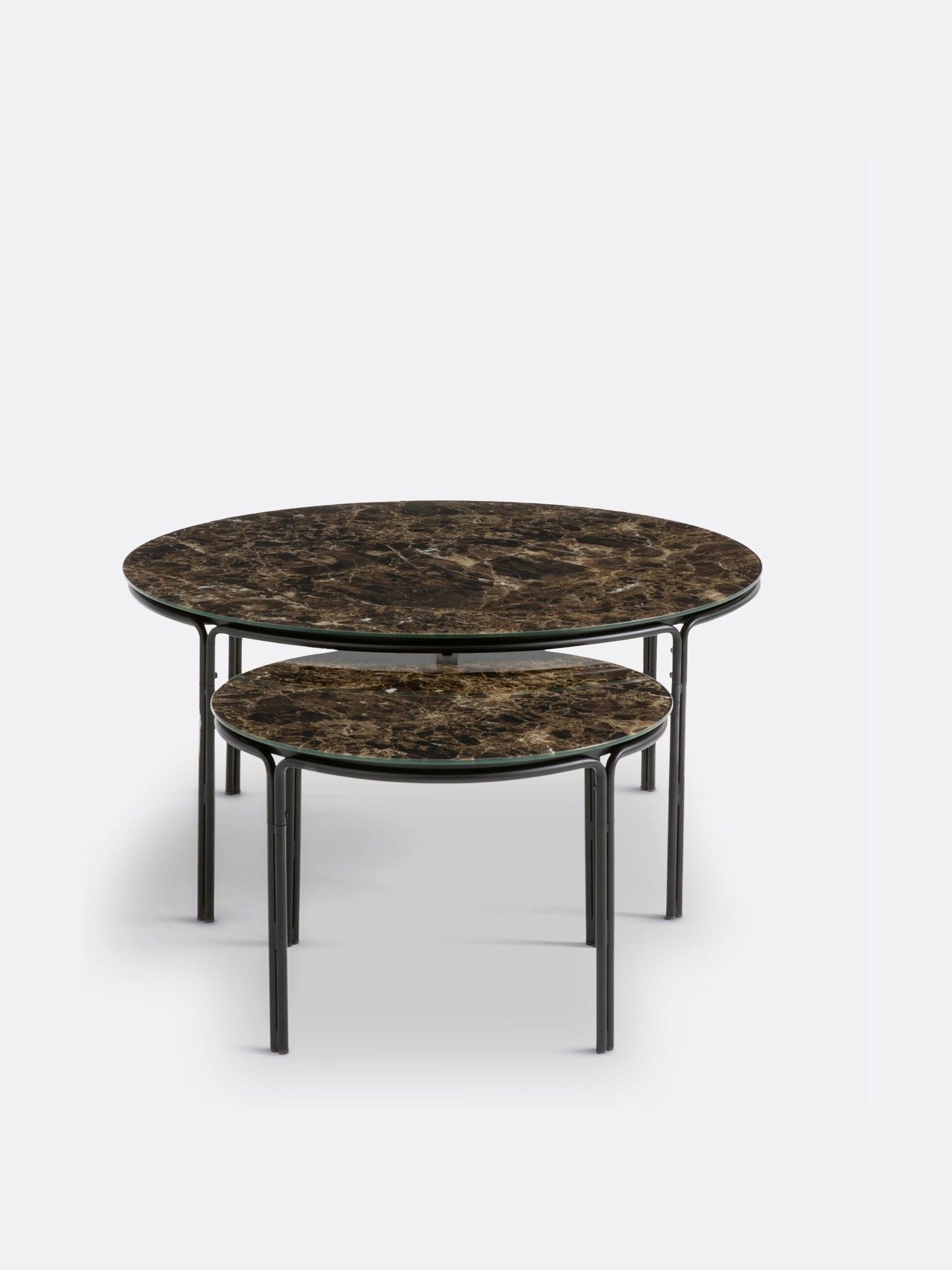 La Redoute Intérieurs Set of 2 Marble Chici Round Coffee Tables